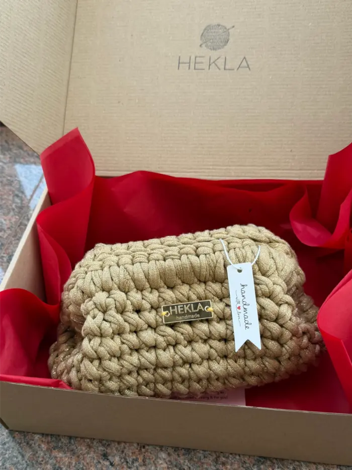 Tessa Lurex kukičana clutch torbica sa šljokicama - Hekla
