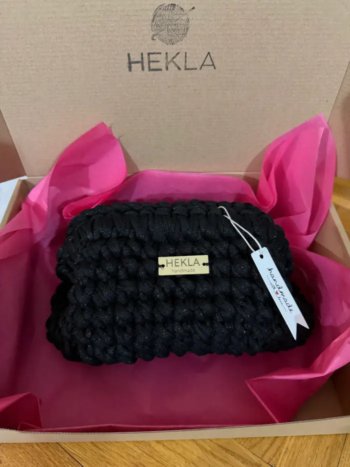 Tessa Lurex kukičana clutch torbica sa šljokicama - Hekla